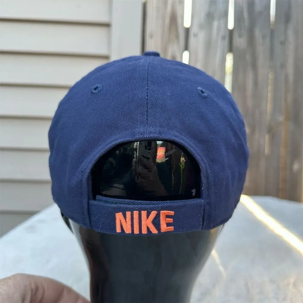 Nike Unisex Navy Blue Adjustable Cap with Embroidered Swoosh Logo
